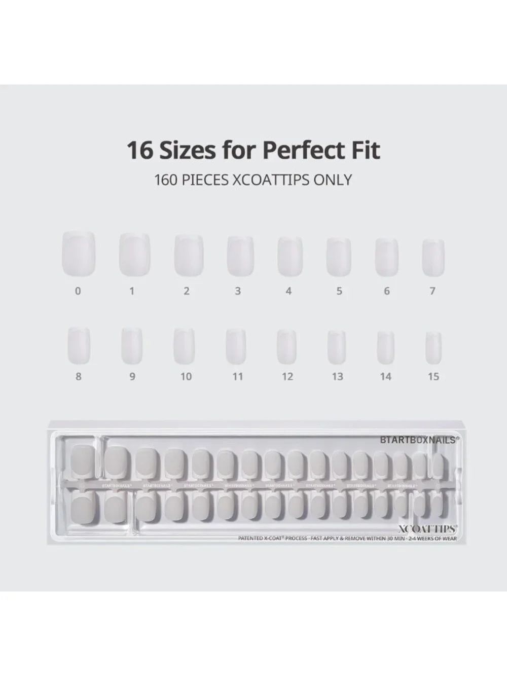 White French Tip Press-On Nails, Square Shape, 4-Week Wear, Easy Application
